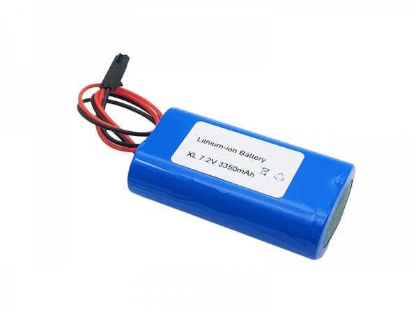 7.2V 3350mAh圓柱鋰電池|18650 鋰電池 | 黑色2pin